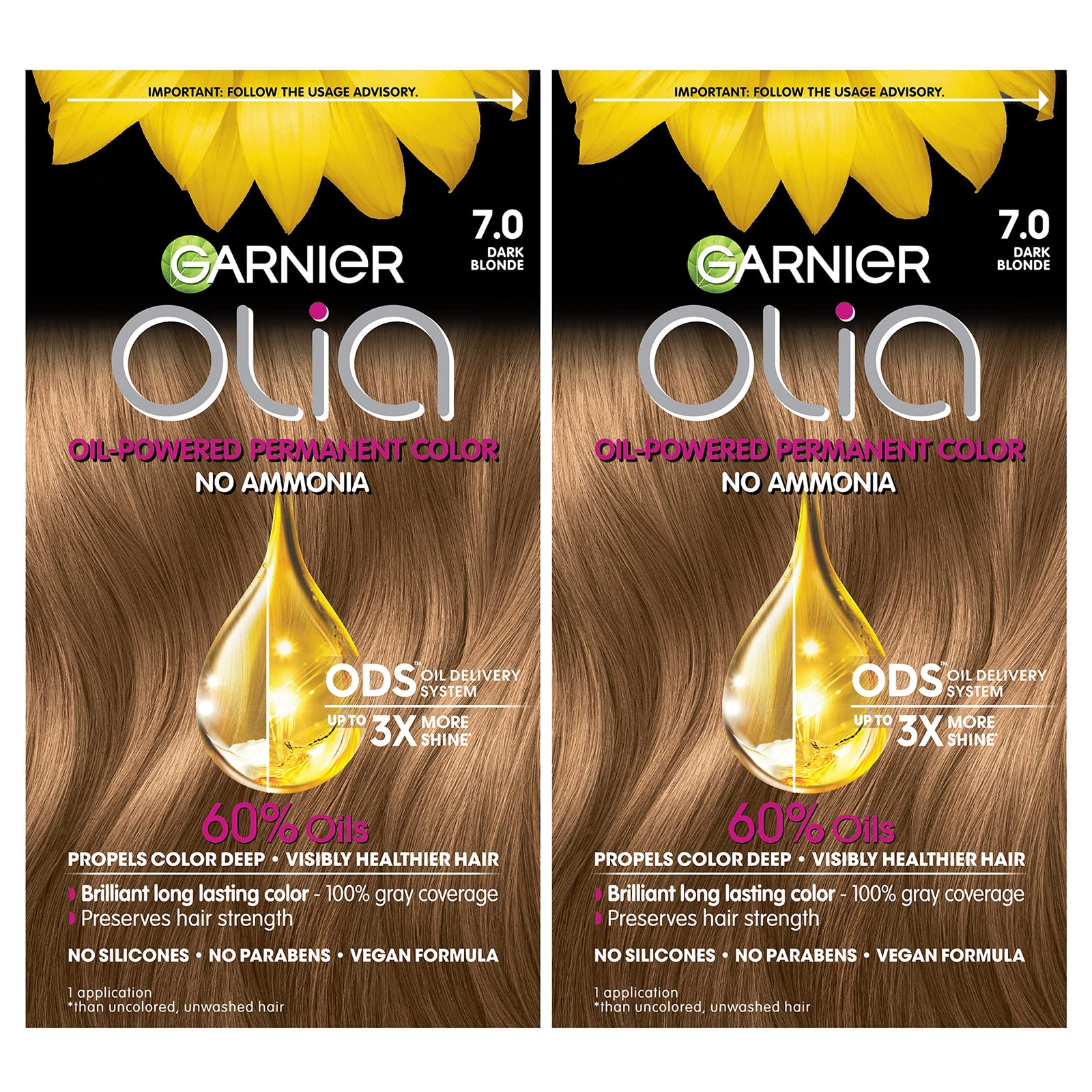 Garnier Hair Color Olia Ammonia-Free Brilliant Color Oil-Rich Permanent Hair Dye, 9 1/2.1 Lightest Ash Blonde, 1 Count (Packaging May Vary)