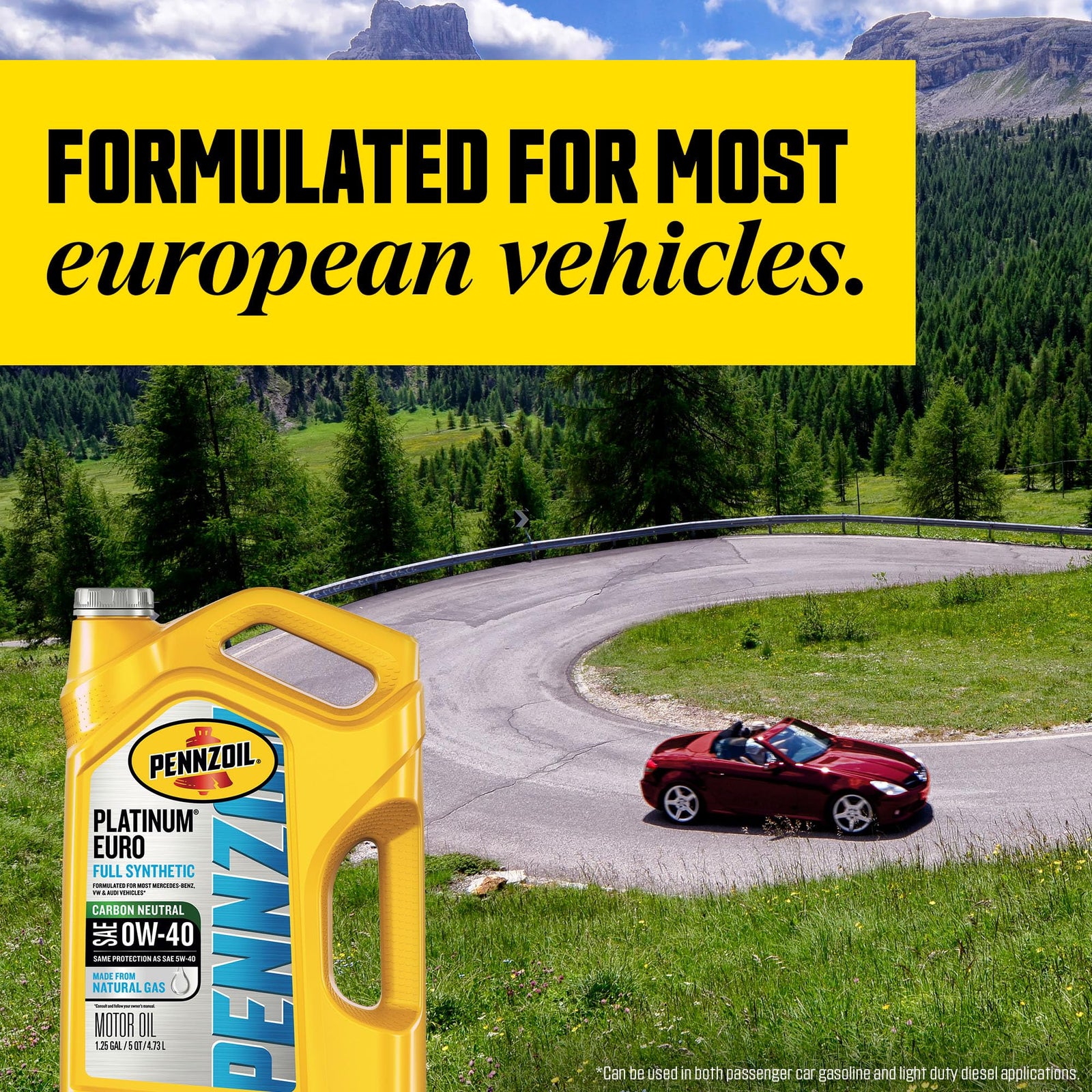 Pennzoil Platinum Euro L Full Synthetic 5W-30 Motor Oil, 5 Quart (3 Pack)