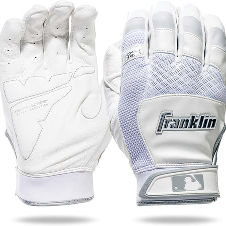 Franklin Sports MLB Baseball Batting Gloves - Shok-Sorb X Batting Gloves for Baseball + Softball - Adult + Youth Padded Non-Sting Batting Glove Pairs - Multiple Colors + Sizes