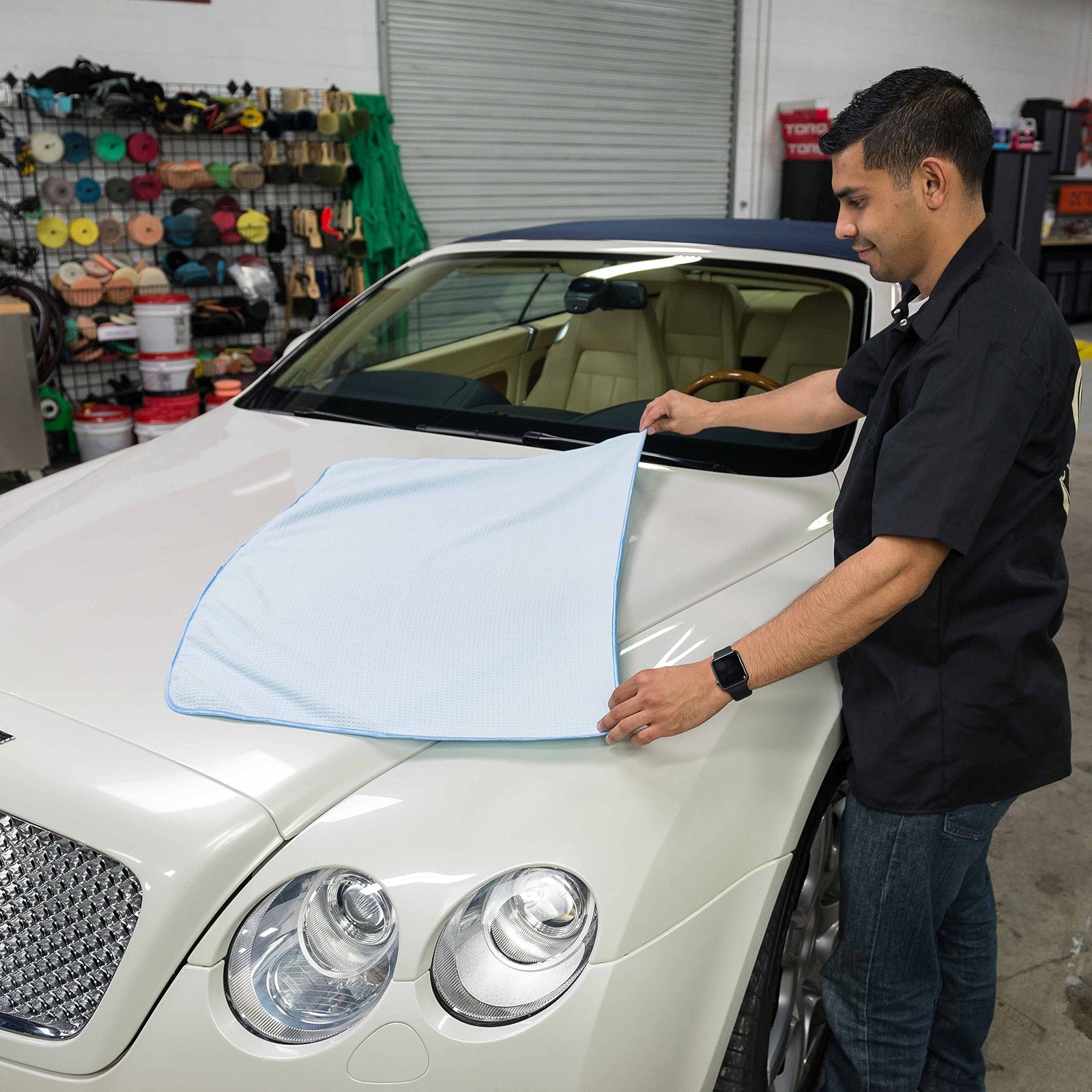 Chemical Guys Waffle Weave for Home & Auto Glass, Windows, Mirrors & More, Lavender (25 in. x 36 in.) 3-Pack