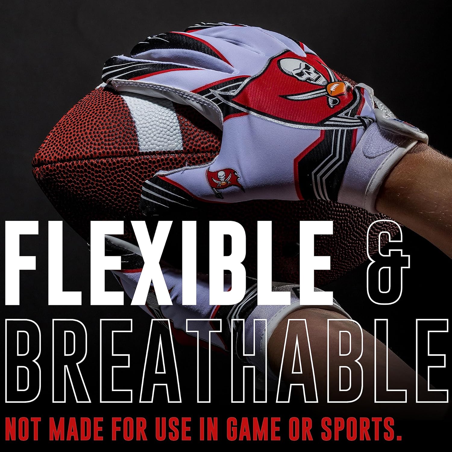 Franklin Sports Youth NFL Football Receiver Gloves - Kids Football Gloves Pair - NFL Team Logos and Silicone Palm