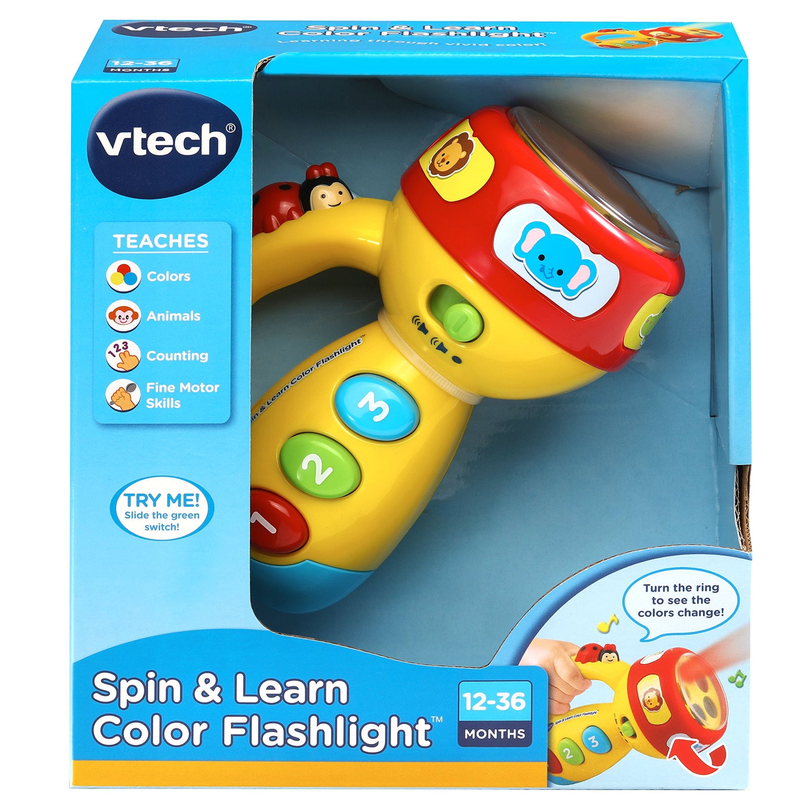 VTech Spin and Learn Color Flashlight, Pink