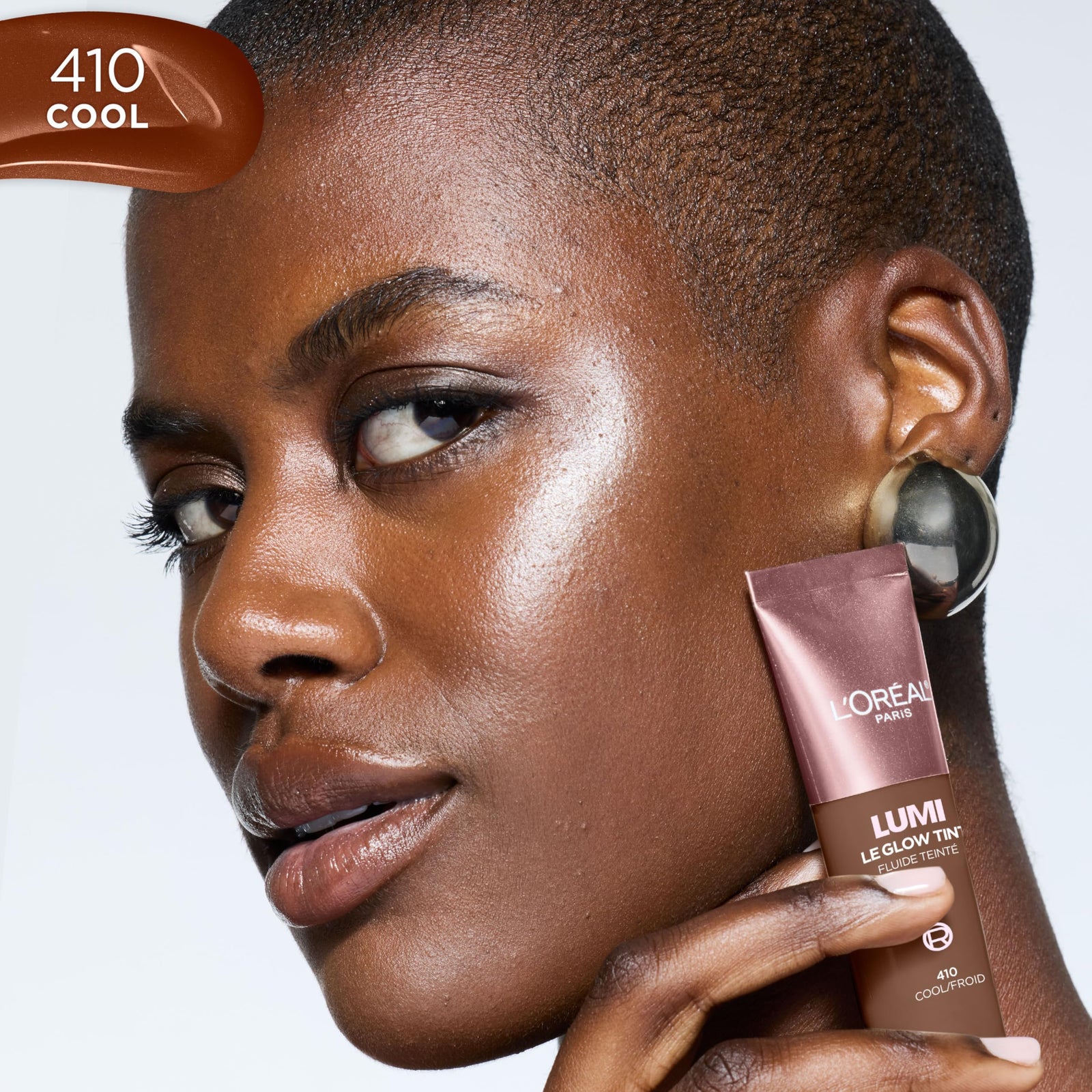 L'Oreal Paris Lumi Le Glow Skin Tint, Lightweight Water-Based Tinted Serum with Foundation-Like Coverage, Glow Illuminator, Warm 220, 0.85 Fl Oz