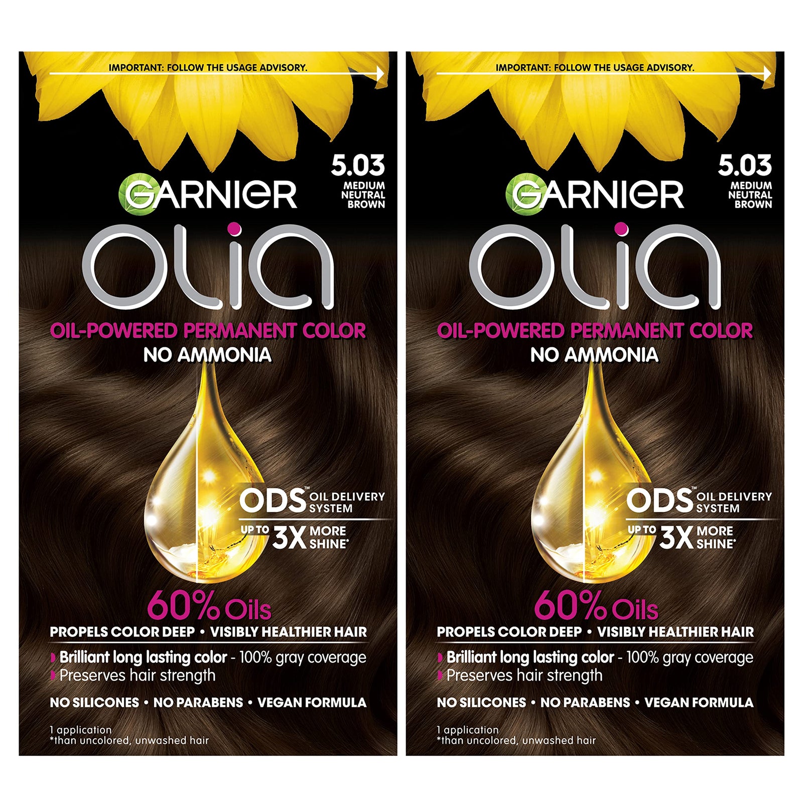 Garnier Hair Color Olia Ammonia-Free Brilliant Color Oil-Rich Permanent Hair Dye, 9 1/2.1 Lightest Ash Blonde, 1 Count (Packaging May Vary)