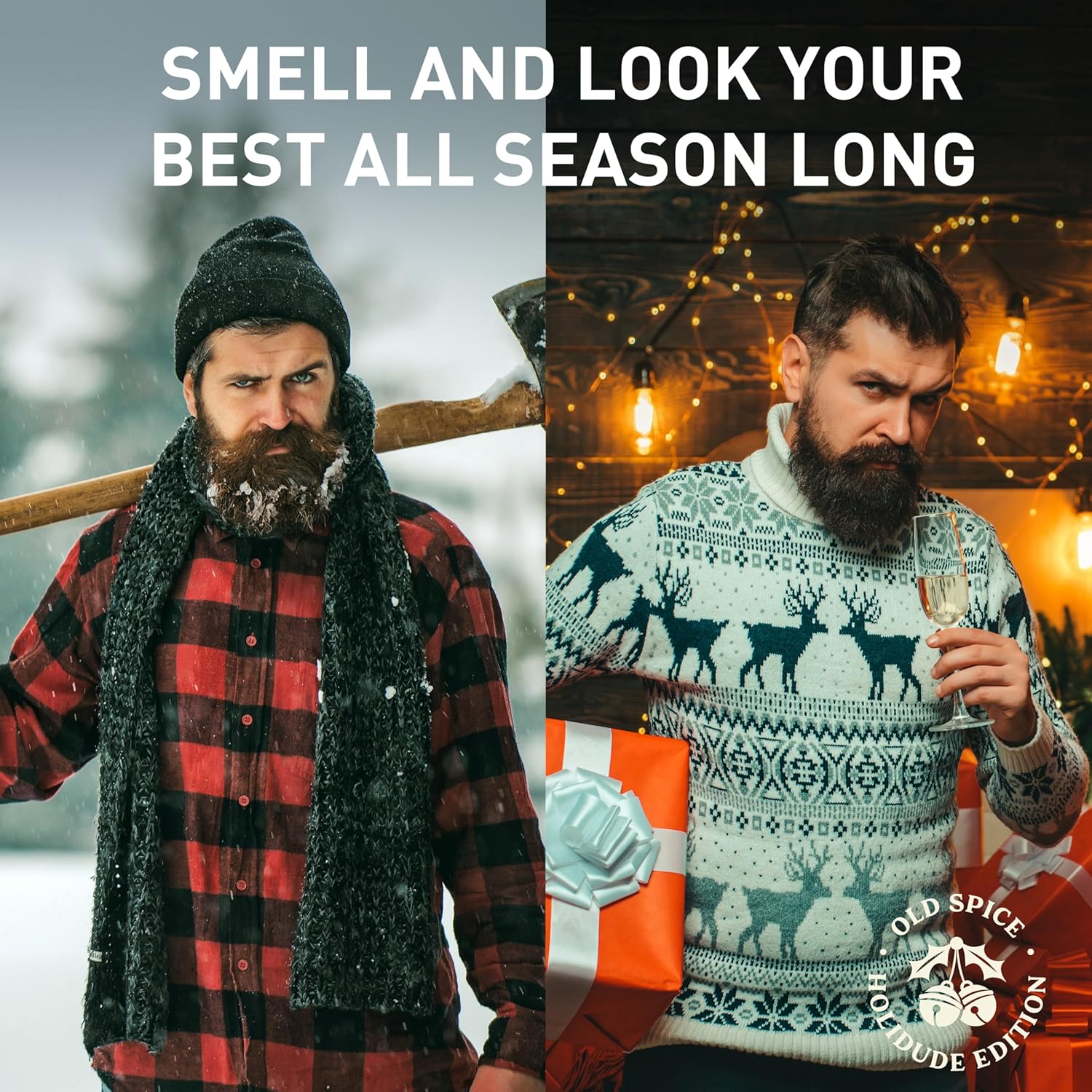 Old Spice Body Wash for Men, Holidudes Holiday Edition, 24/7 Holiday Freshness, Lasting Scent and Rich Lather, Stocking Stuffer, Lumbersnack with Fresh Pine Scent, 16 oz