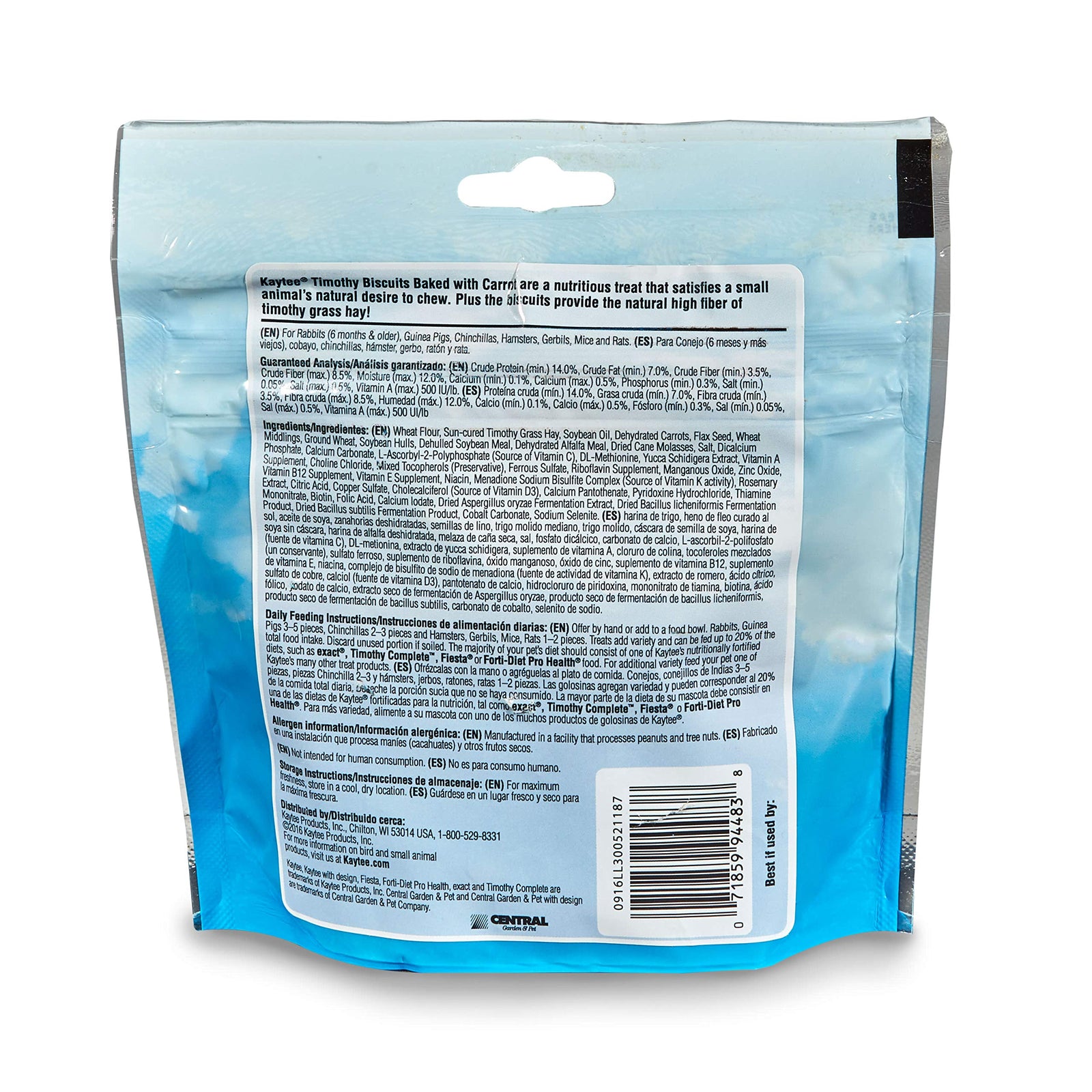 Kaytee Timothy Biscuits, Apple, for Guinea Pigs & Rabbits | Baked Treat | 4 oz | Pack of 2 | Small Animals