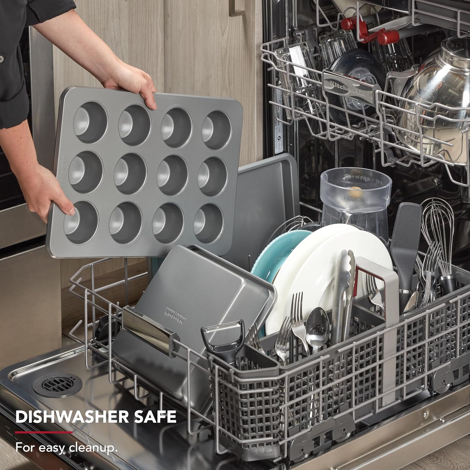 KitchenAid Non-stick Muffin Pan, 12 Cup, Evergreen