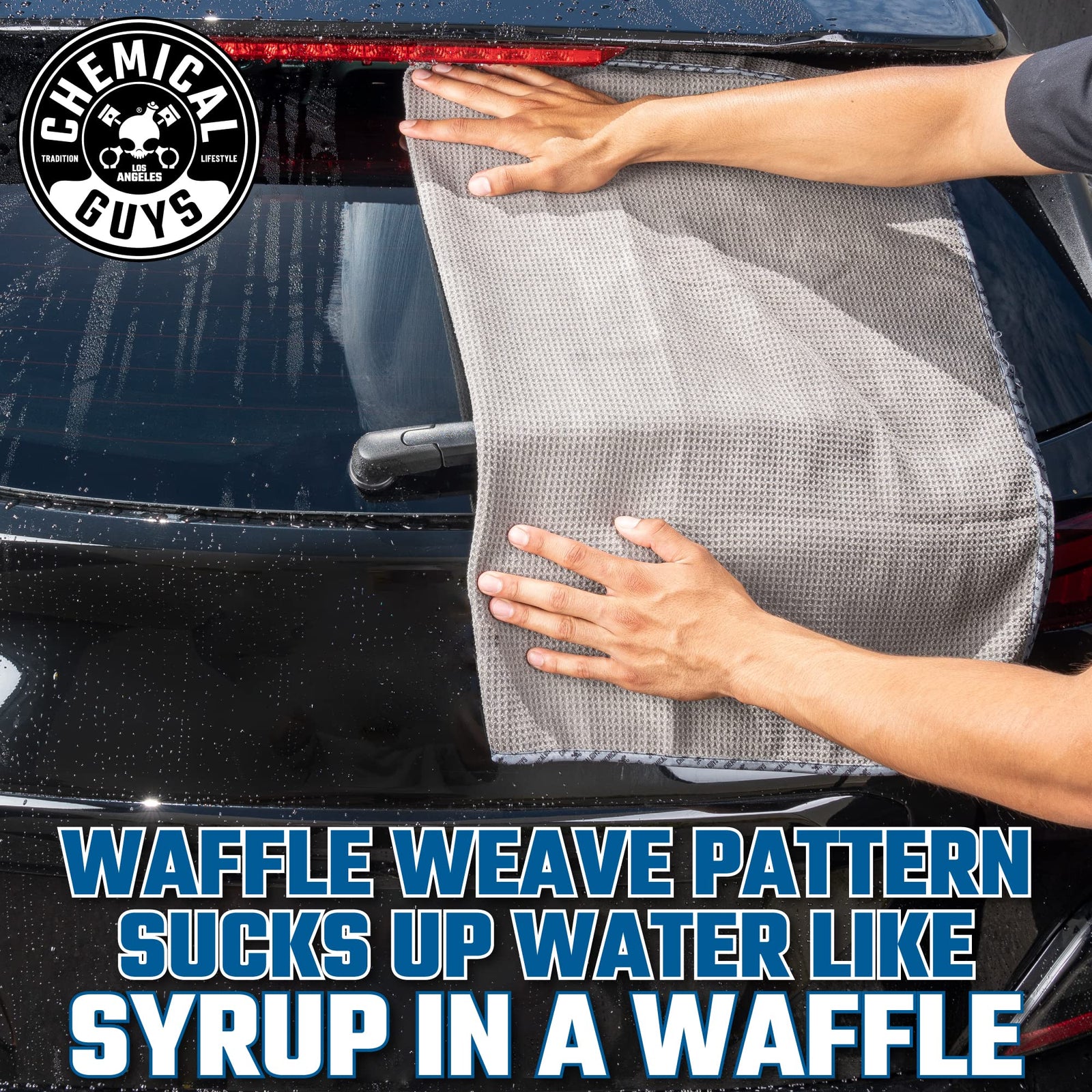 Chemical Guys Waffle Weave for Home & Auto Glass, Windows, Mirrors & More, Lavender (25 in. x 36 in.) 3-Pack