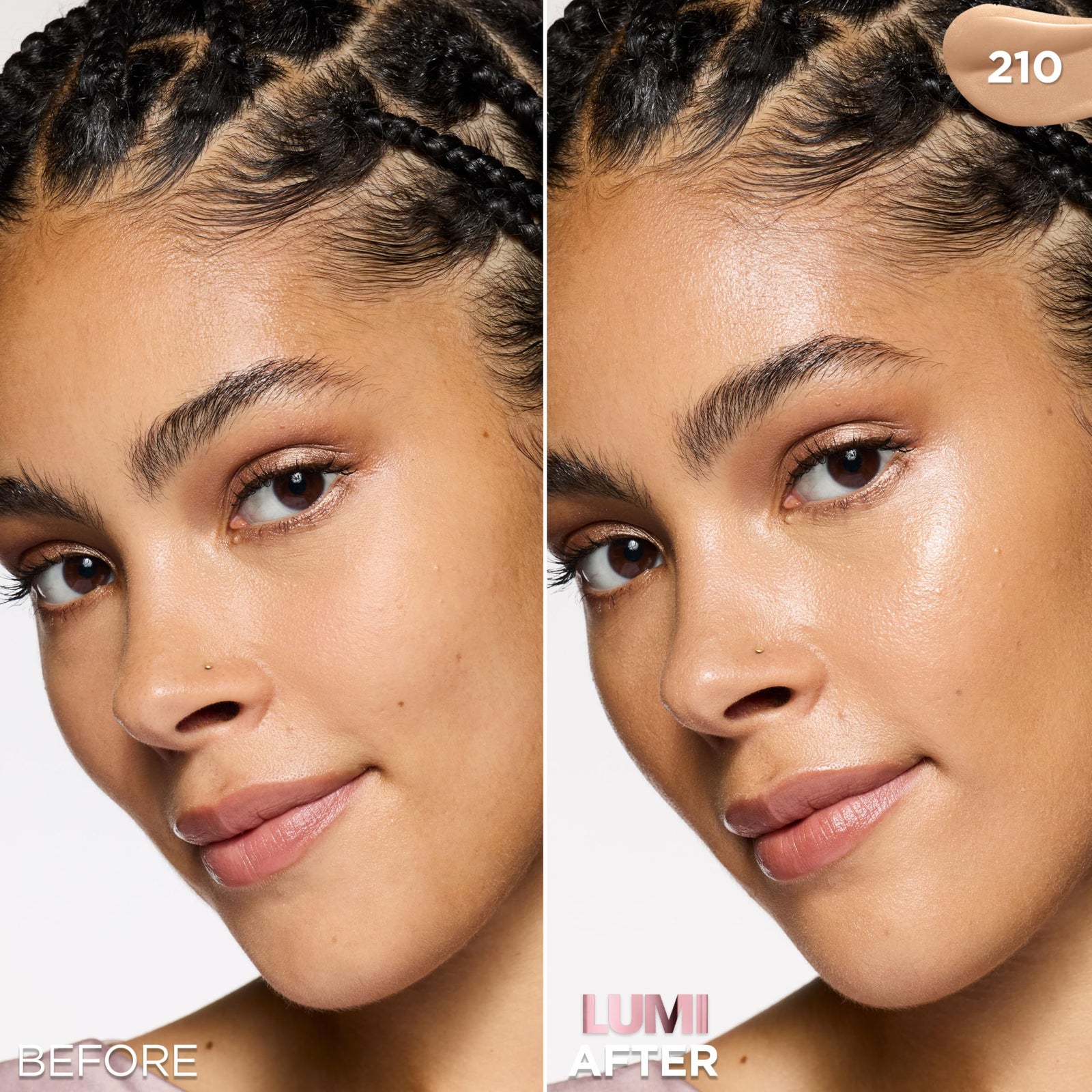 L'Oreal Paris Lumi Le Glow Skin Tint, Lightweight Water-Based Tinted Serum with Foundation-Like Coverage, Glow Illuminator, Warm 220, 0.85 Fl Oz