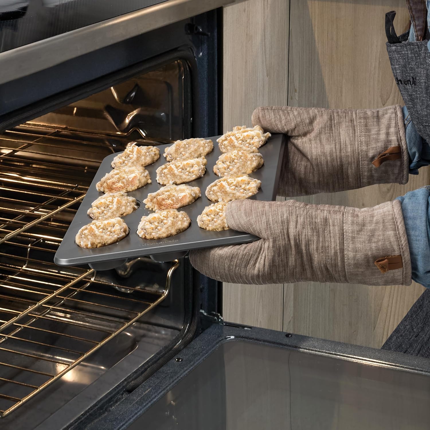 KitchenAid Non-stick Muffin Pan, 12 Cup, Evergreen