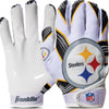 Franklin Sports Youth NFL Football Receiver Gloves - Kids Football Gloves Pair - NFL Team Logos and Silicone Palm