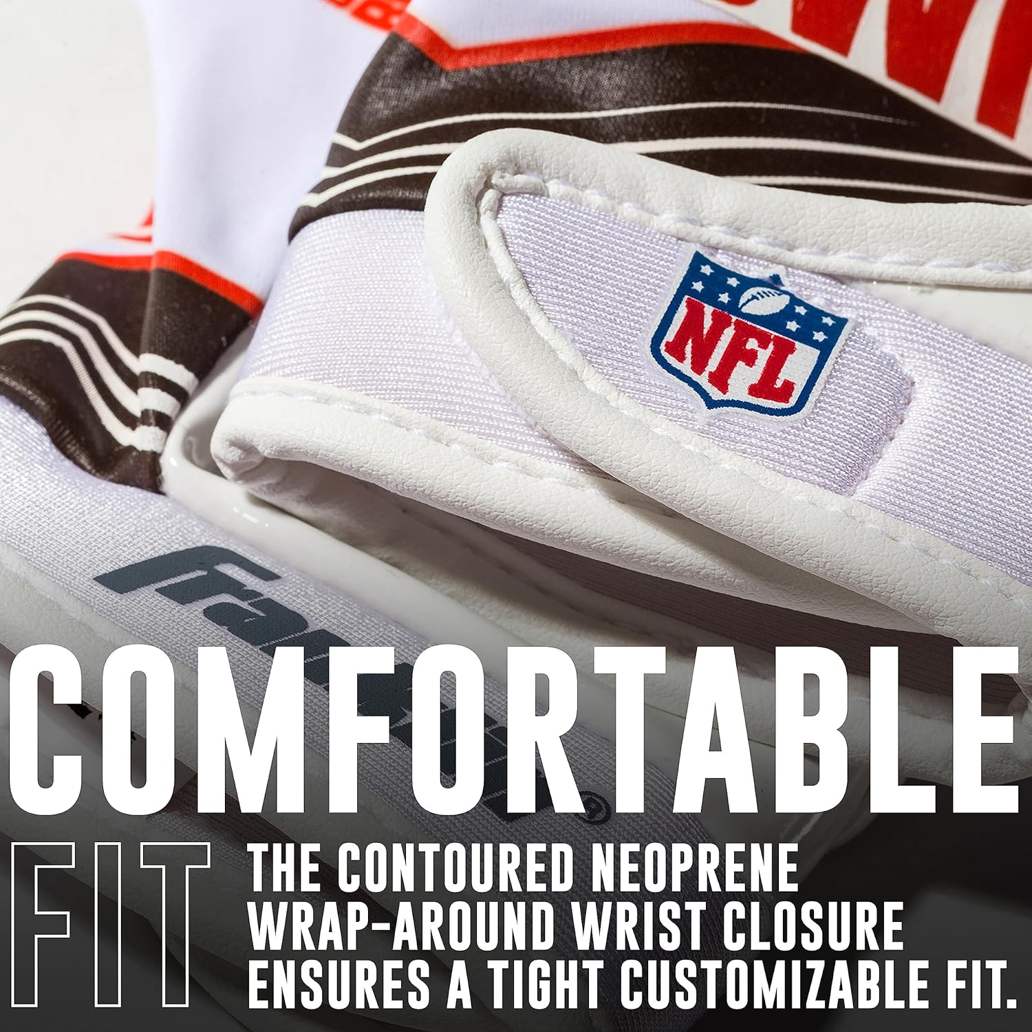 Franklin Sports Youth NFL Football Receiver Gloves - Kids Football Gloves Pair - NFL Team Logos and Silicone Palm