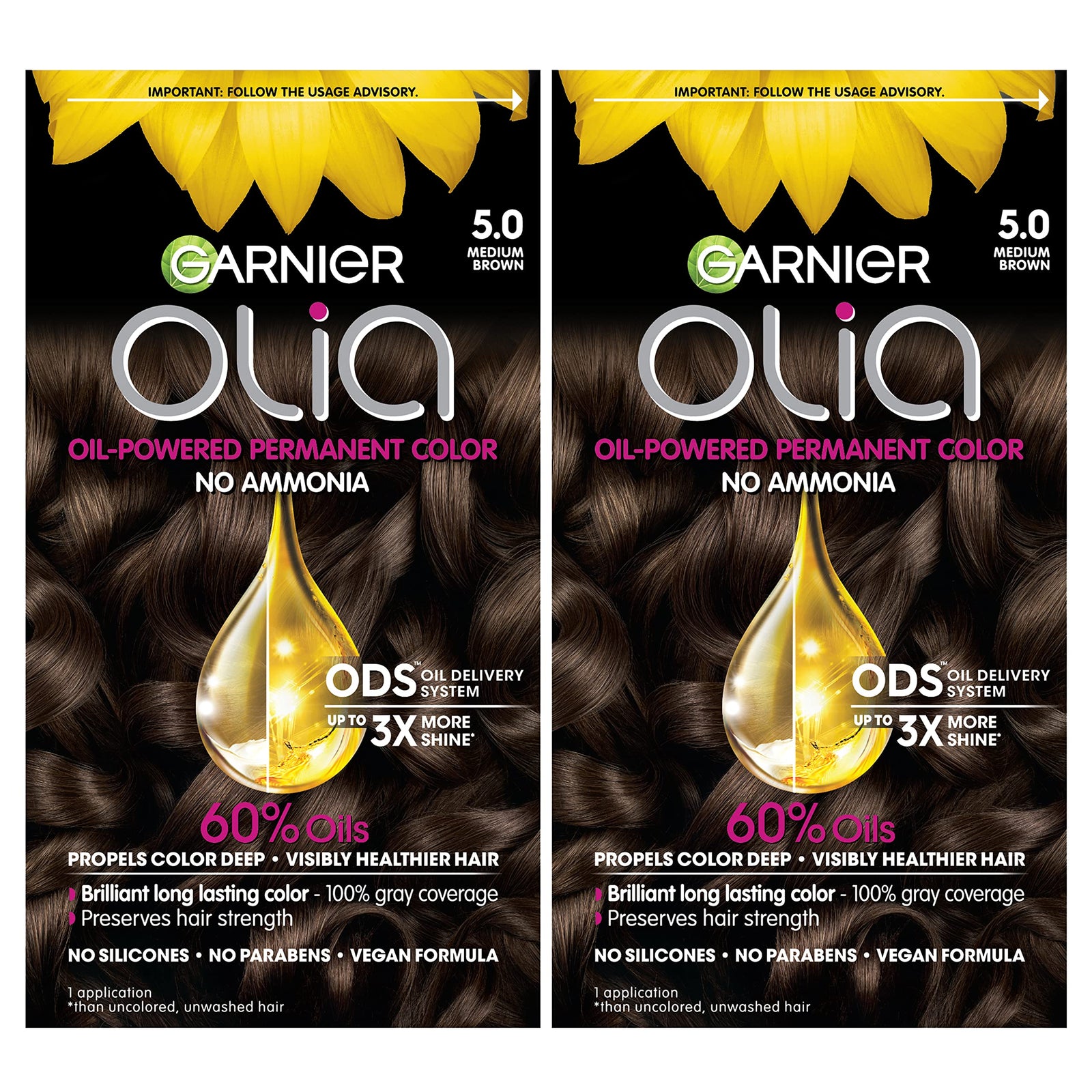 Garnier Hair Color Olia Ammonia-Free Brilliant Color Oil-Rich Permanent Hair Dye, 9 1/2.1 Lightest Ash Blonde, 1 Count (Packaging May Vary)