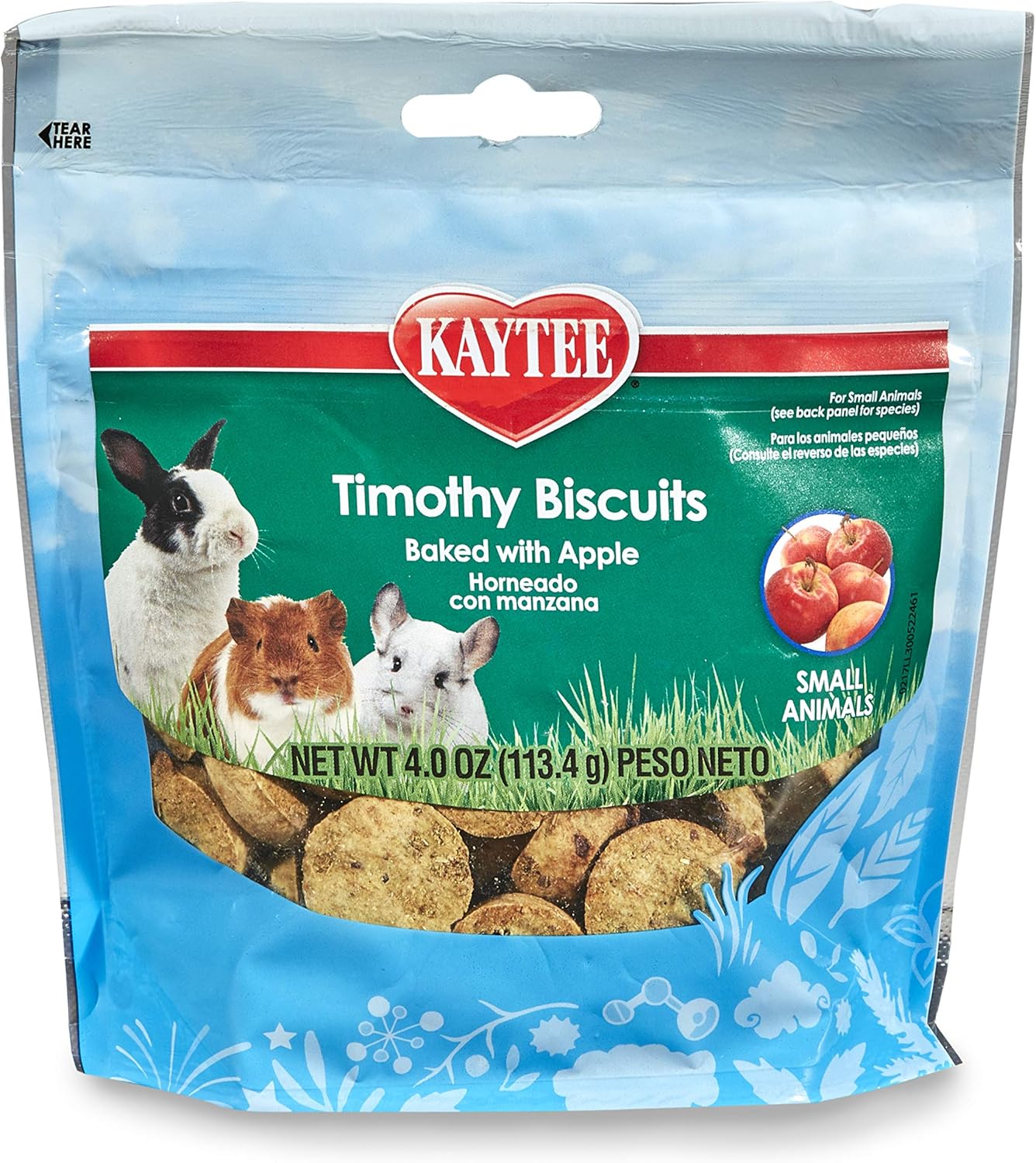 Kaytee Timothy Biscuits Baked Treat for Pet Guinea Pigs, Rabbits & Other Small Animals, Carrot, 4 oz (Pack of 2)