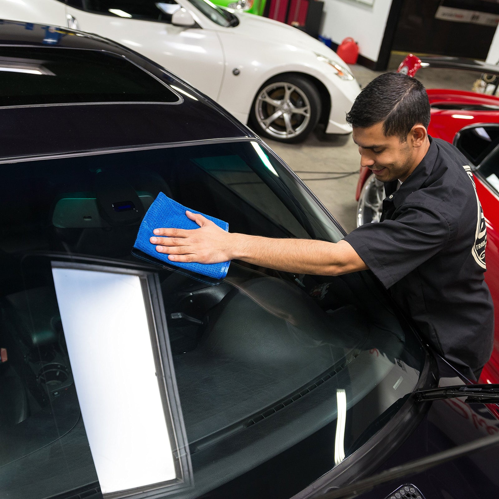 Chemical Guys Waffle Weave for Home & Auto Glass, Windows, Mirrors & More, Lavender (25 in. x 36 in.) 3-Pack